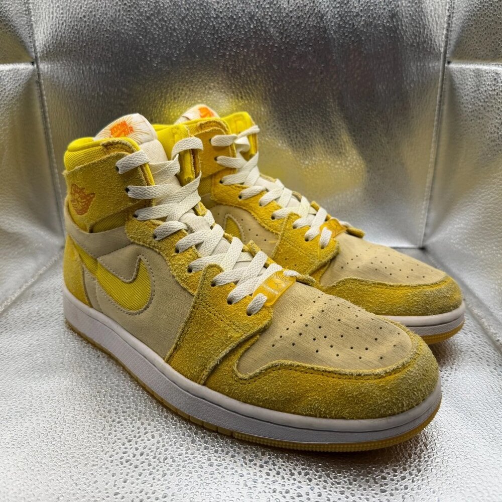 Size 11 Nike Air Jordan 1 Zoom Comfort 2 High Yellow Womens‎ Sneakers FJ5743-700